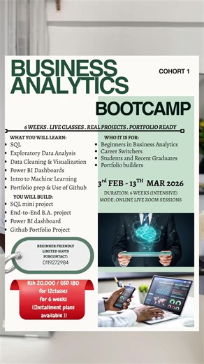 If you would like to learn a new skill in 2026, Here is your chance!! Sign up for the Business Analytics Bootcamp now 🕺💃🏽💃🏽 #businessanalytics #bootcamp #techcommunity #skills2026