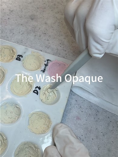 Ever wondered how porcelain sticks to metal? 🦷 This is the Wash Opaque—the 'bridge' that makes it all possible. Pure alchemy. ✨ Wash Opaque #DentalAlchemy #WashOpaque #Satisfying #DentalTech #SydneyDental #DentalLab #Restoration #Craftsmanship