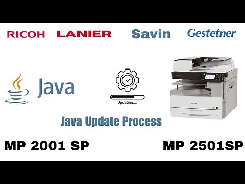 Ricoh MP 2001,2501SP Printer Java Update Process, How to update Ricoh MP2001 & 2501SP Java.