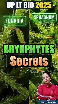 Bryophytes Secrets 🌿 Funaria & Sphagnum Explained in 60 Seconds 🔥 Green Moss Secrets
