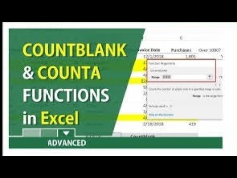How to use Formula Count Blank with CountA Excel Tutorial