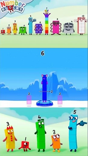 Numberblock 2 Magic Run - Using Numberblocks 6 - 3 - 1 = 2 - Cbeebies Games
