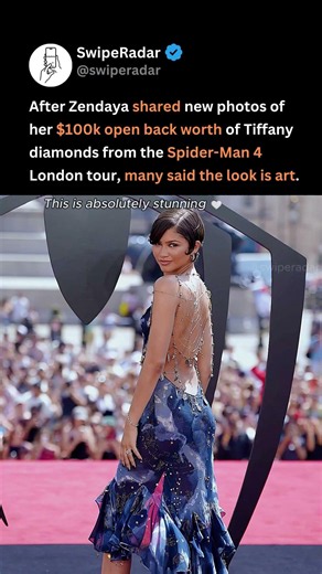 zendaya’s $100k diamond open back look at spider-man 4 london tour has fans shocked 😭🕸️ #zendaya