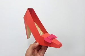 DIY Papercraft Ruby Slippers,papercraft Shoe,high Heel Belly, 3d Papercraft,low Poly Papercraft,ruby Slippers,paper Shoe,party Props,3d Shoe - Etsy