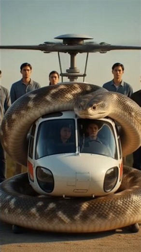 The helicopter is hijacked by a giant python 😱😳 😣#shorts
