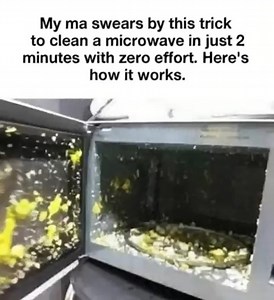 To clean a microwave in just 2 minutes | Easy craft