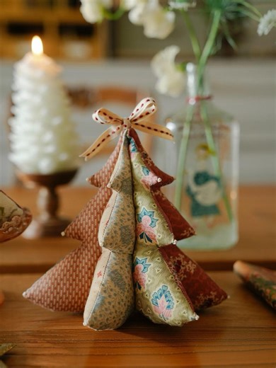 VIDEO Tutorial Fabric Christmas Tree Sewing Pattern, Quilted Christmas Ornament Pattern, Rustic Holiday Home Decor, Easy Beginner Sewing - Etsy