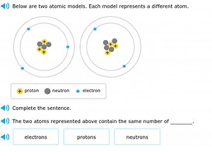 Below are two atomic models. Each model represents a different ... | Filo