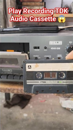 Play Recording TDK Audio Cassette 😱 #tdk #audio #cassette #recording #music #play #deck #shorts