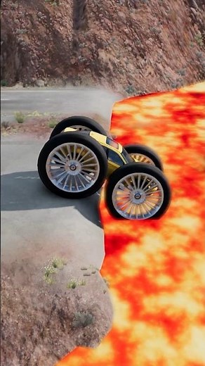 Big and Small Cars vs Unfinished Road – BeamNG.drive #shorts #beamngdrive #automobile #usa #beamng