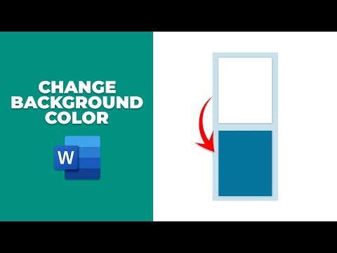How to change background color in Microsoft word