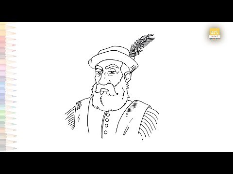 Ferdinand Magellan drawing easy | How to draw Magellan step by step | easy drawing videos channel