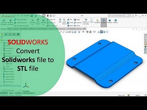 Convert Solidworks file to STL file by using SolidWorks #3dprinting #solidworkstips
