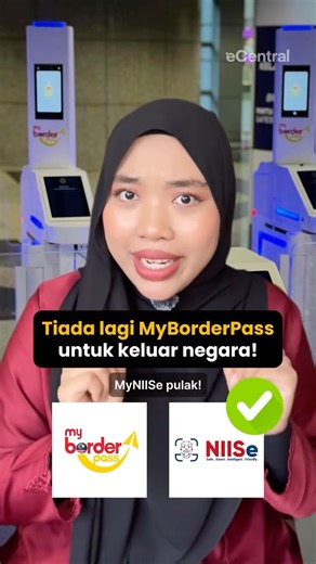 eCentral on Instagram: "Korang tahu tak lepas ni kita tak guna MyBorderPass dah untuk keluar-masuk negara? Kita kena guna MyNIISe pulak! Tapi ramai jugak tak tahu apa beza kedua-dua app ni. Meh kami explain. Follow @ecentral.my untuk info best setiap hari 🔥 #myniise #myniiseqr #myborderpass #imigresenmalaysia"