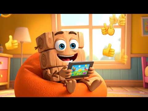 Wooden Log Cartoon Playing Video Games || Fan AI