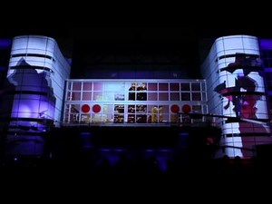 3D building projection mapping Houston NYE 2011