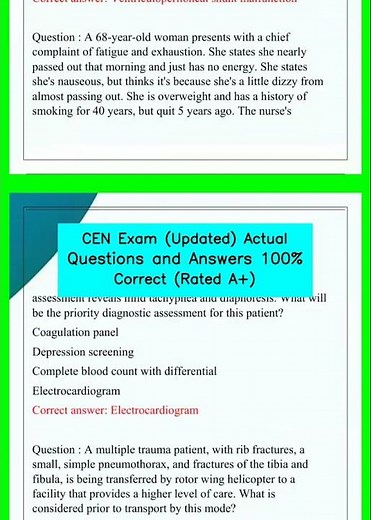 #learnexams CEN Exam Updated Actual Questions and Answers 100% Correct Rated A+ video