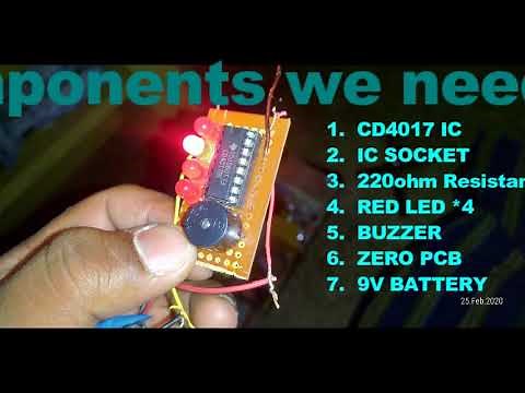 how to make NCV voltage detector || non contact AC line detector||cd4017