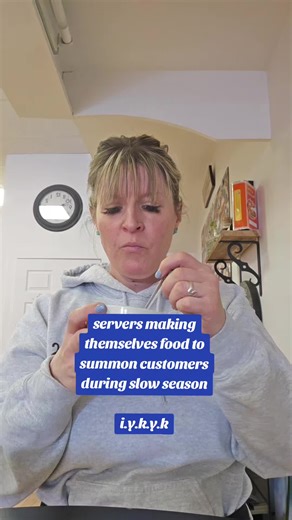 *bad word warning If you've worked in a restaurant longer than 2 days. You know, every time you make yourself food, a customer walks in! its winter and im trying everything ... Come on fishy. and thank you to all my loyal fishies 🥰🐟 #serverhumor #womenowned #restaurantlife #gettingthrough #isitsummeryet