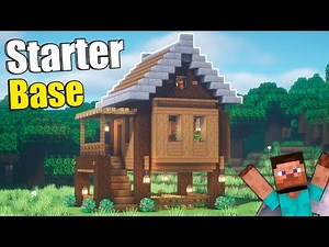 Minecraft: How to Build a Spruce Survival House - Easy Starter Base Tutorial