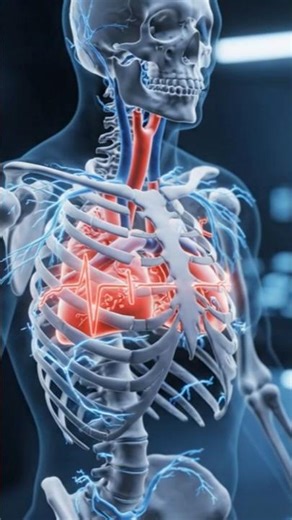 Inside the Human Body | AI Skeleton Medical Visualization #facts #humanbody #shorts