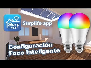 Surplife configuración de foco inteligente WiFi