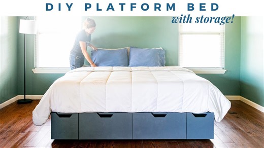 Build a platform bed with storage for smart living