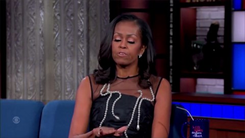 Michelle Obama tells Colbert she feels 'lost' during discussion abut White House East Wing demo