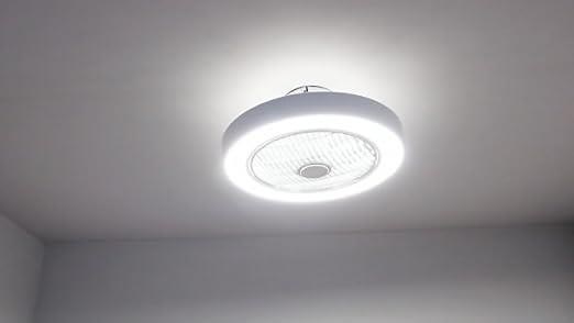 Small Mini Bladeless Ceiling Fan Flush Mount Living Bedroom