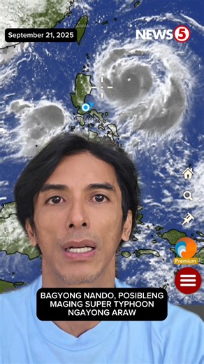 BAGYONG NANDO UPDATE Patuloy na sumasailalim sa rapid intensification o biglaang paglakas ang bagyong #NandoPH, possible rin daw itong maging super typhoon ngayong umaga o tanghali. Alamin ang buong detalye sa video na ito. | via Alvin Pura | News5