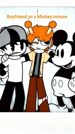 Boyfriend yo y Mickey mouse
