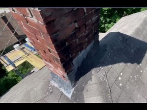 DIY chimney rebuild and roof scaffolding setup