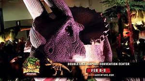 Dinosaur Adventure is ROARING into MIAMI, February 8th and 9th! Travel back millions of years and experience the prehistoric age with all of your favorite dinosaurs at the DoubleTree Miami Airport & Convention Center. Meet a LIVE, life-size Brachiosaurus, Triceratops, Diplodocus, and over 100 more of the world's most popular dinosaurs up close! Encounter our GIANT 40 foot T-Rex, dig up ancient fossils, mine for rare gems, watch live Velociraptor training, jump around in our inflatable Jurassic P