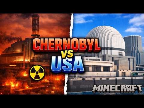Chernobyl vs American Reactor in Minecraft!