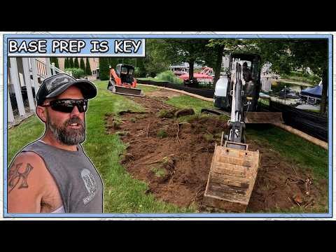 Lay Out, Excavate & Backfill For a Block Retaining Wall