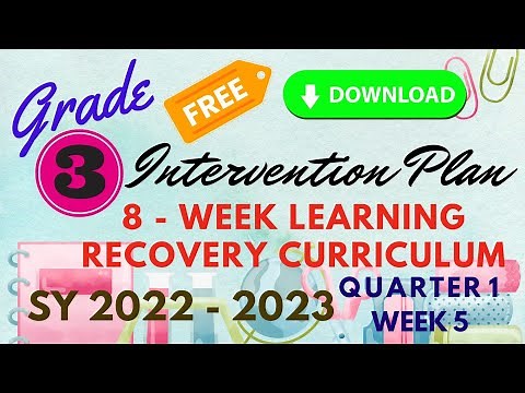 SAMPLE INTERVENTION PLAN in the Implementation of the 8 - Week Learning Recovery Curriculum