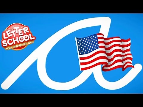 Letter School Lowercase cursive letters a-z easy writing | One hour ABC Tutorial Alphabet Blue 1