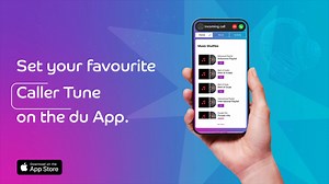 اترك انطباع مميّز لكل حد يتصل بك. 🎶 اختار نغماتك على مزاجك عبر تطبيق du. 💙 اضغط على "عرض المزيد" -> "قُم بإدارة نغمات المتصل" لتحديد نغمتك. أمورك طيبة مع تطبيقنا. Give your callers something to vibe to. 🎶 Set the mood with a caller & on the #duApp. 💙 Click on 'View More' -> 'Manage CallerTunes' to set your tune. Get things done your way with our app. | du