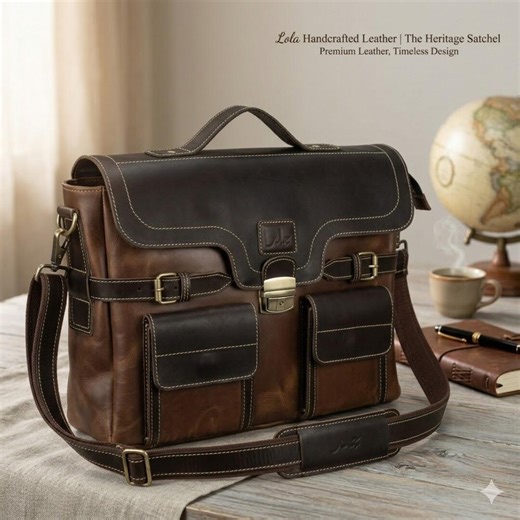 Handmade Full Grain Leather Briefcase for Men, Distressed Dark Brown Messenger Bag - Etsy