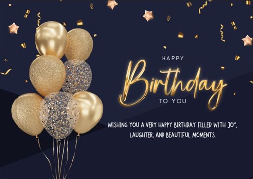 Gold Balloons Birthday Card | Printable Greeting Card - Etsy