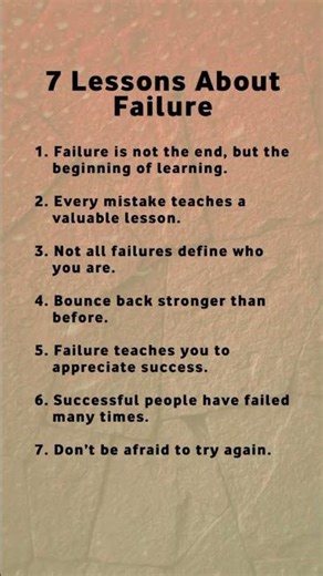 7 Lessons About Failure | The Truth Behind Every Successful Comeback