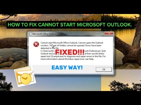 CANNOT START MICROSOFT OUTLOOK! FIXED! EASY STEP!