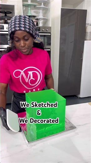 How we designed that gift box cake.