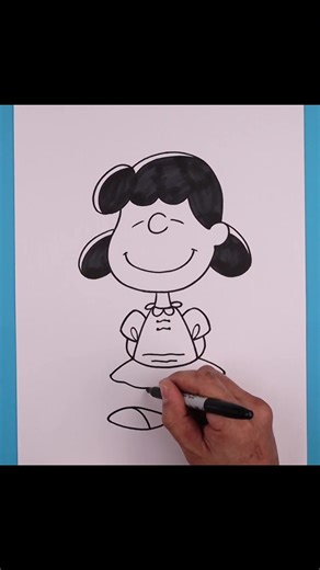 How to draw Lucy van Pelt! Beginner drawing tutorial | Part 2 #art #drawingtutorial #howtodraw #drawing #foryoupage