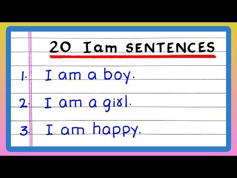 I am Sentence | 20 I am Sentences | Simple Sentences with I am | in English