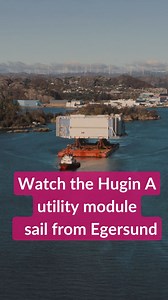 Last week, Egersund waved good-bye to the 7000 tonnes Hugin A utility module.👋👋 1,200 people, including many talented apprentices, have been involved in delivering the major module — the largest new build project for many years at the Aker Solutions Egersund yard. 👷‍♀️👷‍♂️ The utility module will now be assembled on to the Hugin A topsides at Stord. At Stord, thousands of people are currently working to complete Hugin A — the future area center of Yggdrasil. 💪 | Aker BP ASA