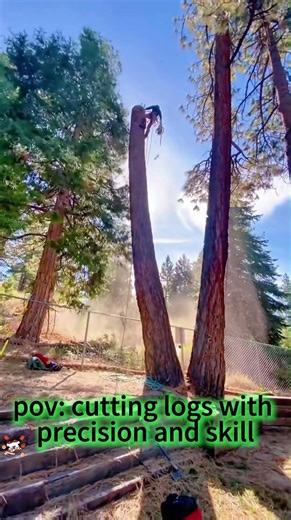 extreme tree cutting skills you must see #treefelling #logging #skills