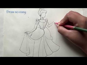 How to Draw Cinderella step by step || Draw so Easy