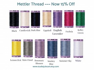 Mettler Cotton Silk Finish Thread - 50wt 500m 547yd - Etsy