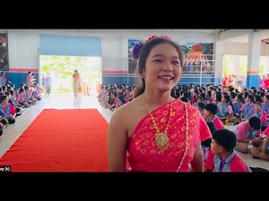 🌟 Thai Teen Girls Beauty Pageant in Rural School | Stunning Traditional & Modern Looks! 🌟